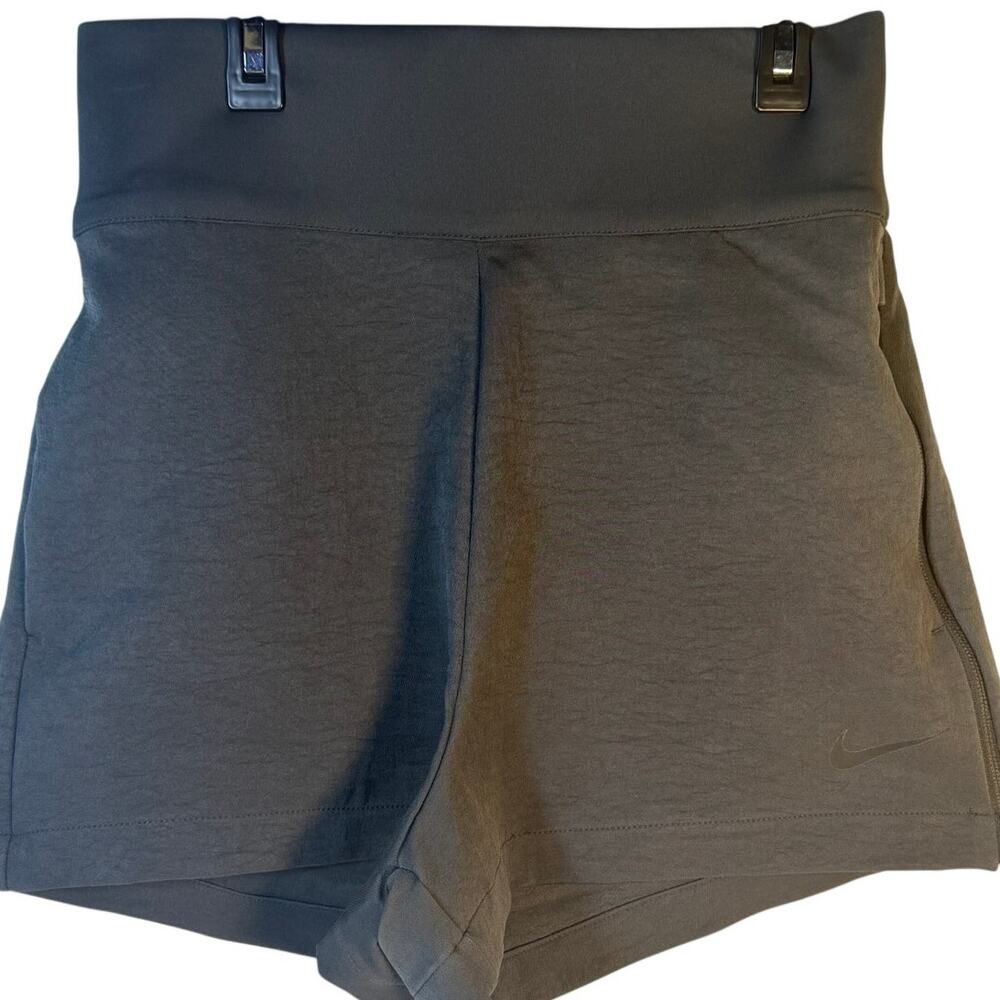 Nike Dri-FIT Flex Bliss Luxe Shorts Women's Medium Gray High Rise Running NWT